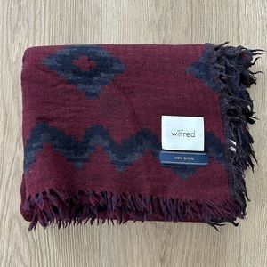 Aritzia Wilfred Diamond Mosaic 100% Wool Blanket Scarf